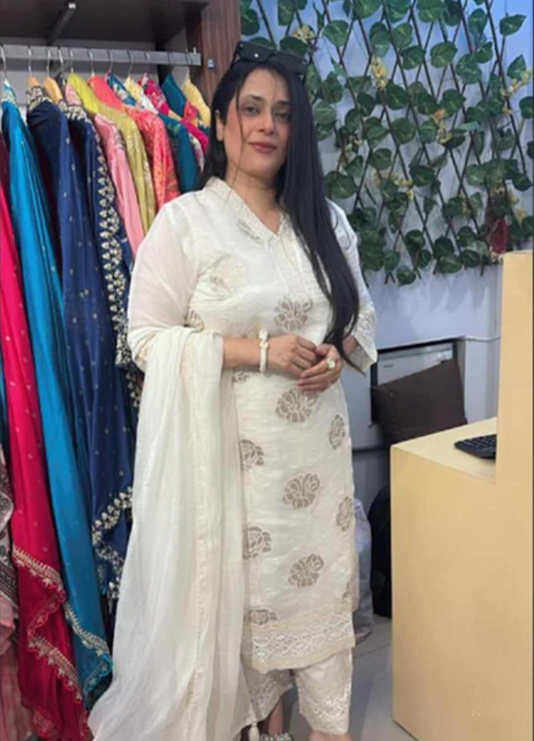Chandni Ivory 3pcs suit