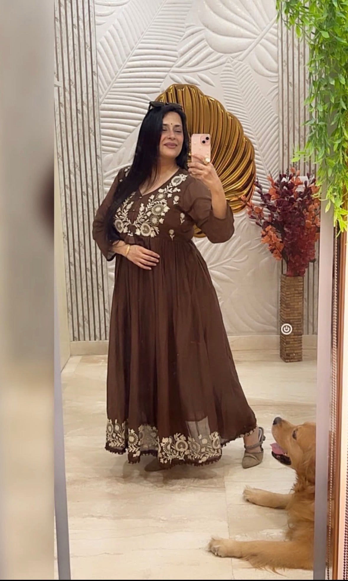 Brownie (dark brown chocolaty colour)  mul cotton